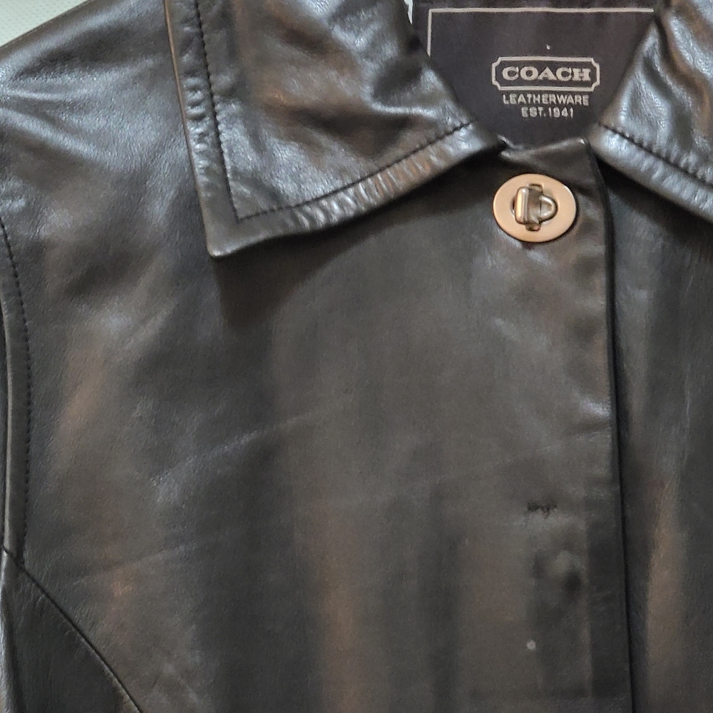 Coach Leather Coat